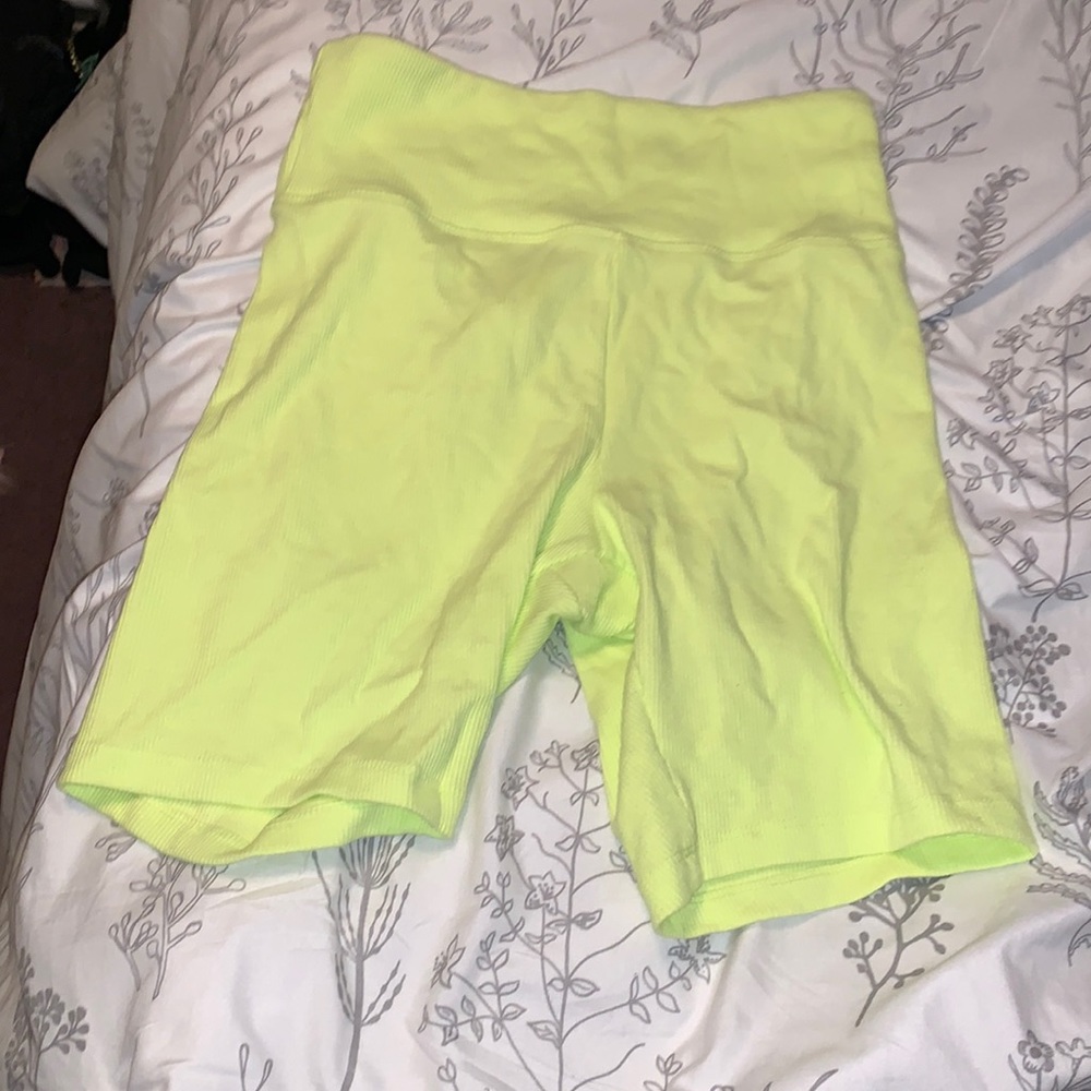 Neon Yellow Biker shorts